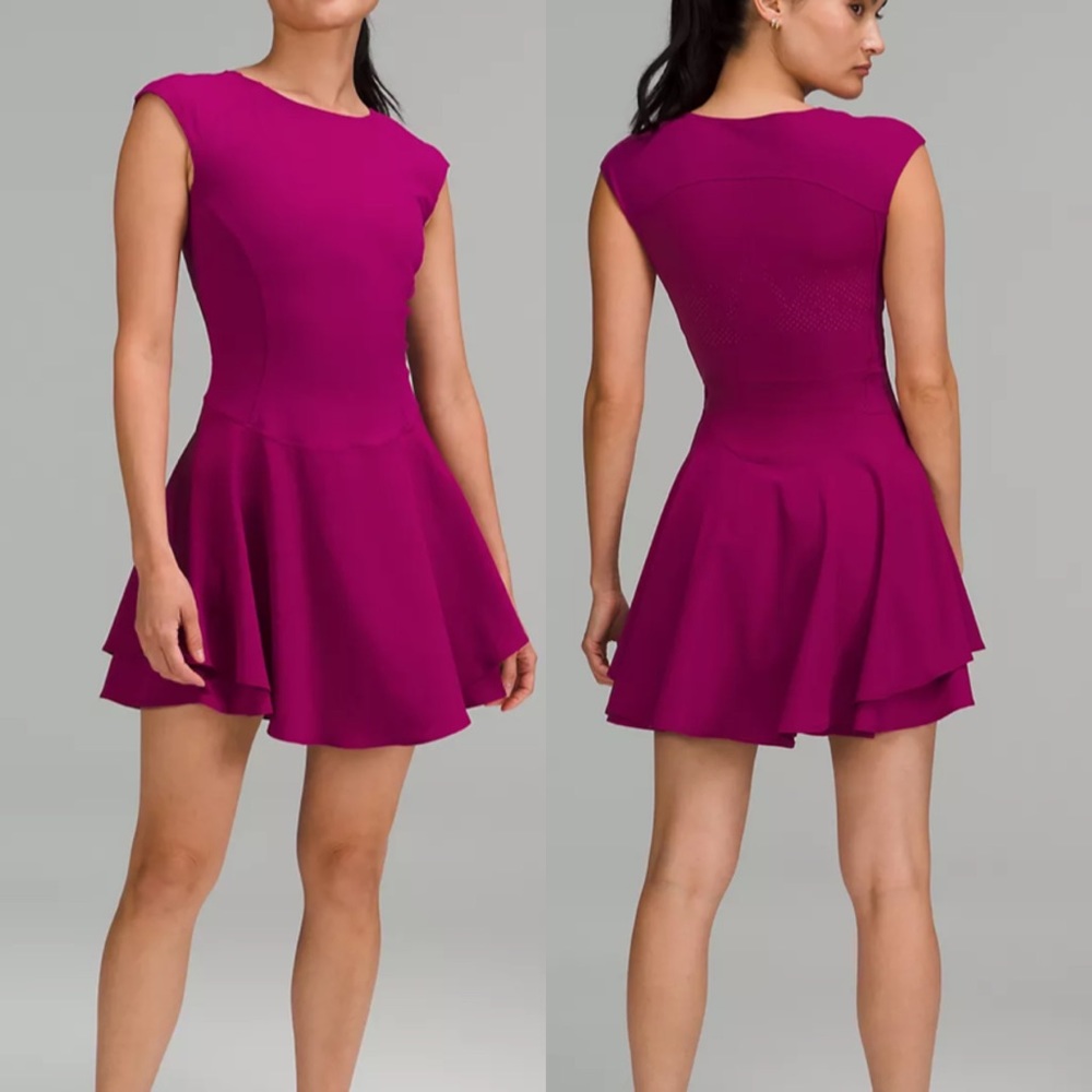 Lululemon Everlux Mesh-Back Tennis Dress - Magenta Purple